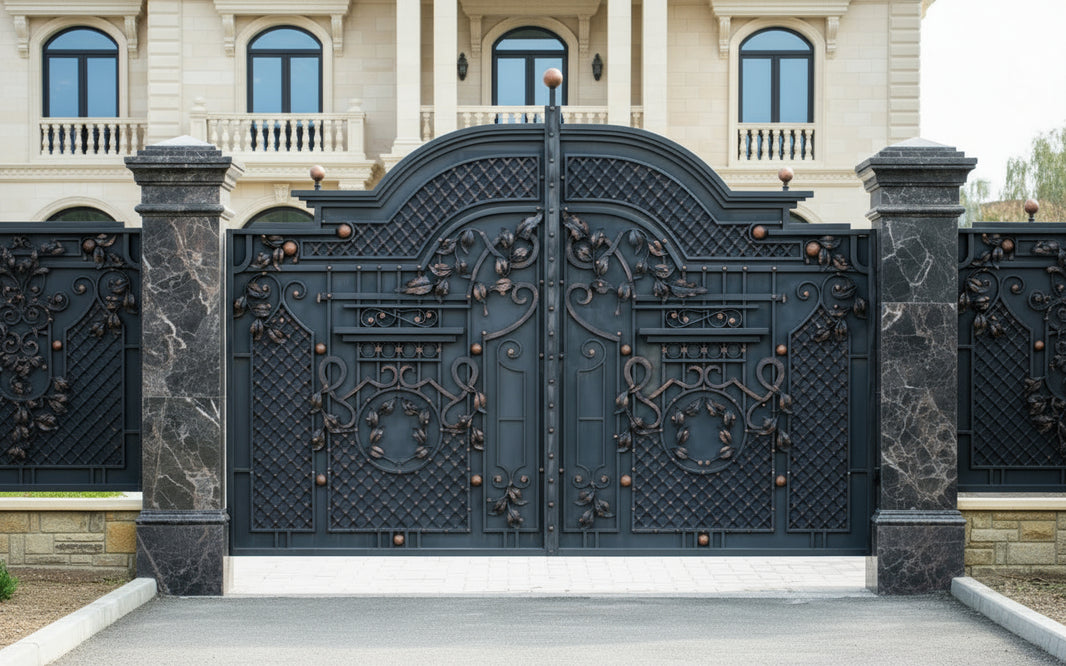 Florentia Royale – Floral Vine Wrought Iron Gate Model # DWG140