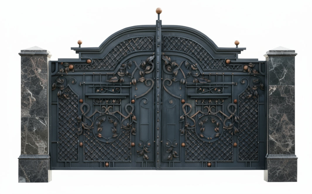 Florentia Royale – Floral Vine Wrought Iron Gate Model # DWG140