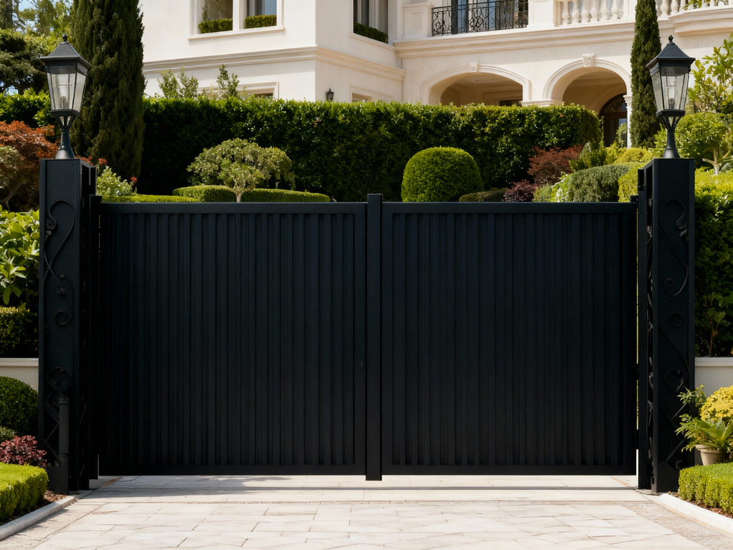 Arbor Decorative Metal Gate with Vertical Slats Model # DWG153