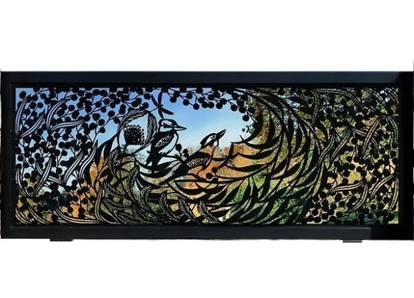 Twilight Whispers – Plasma-Cut Steel Driveway Gate Model # DWG158