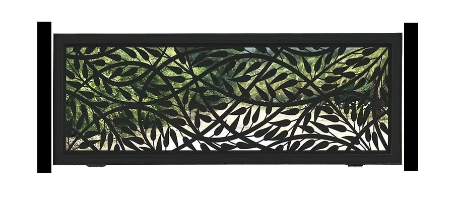 Verdant Veil – Plasma-Cut Steel Driveway Gate Model # DWG162