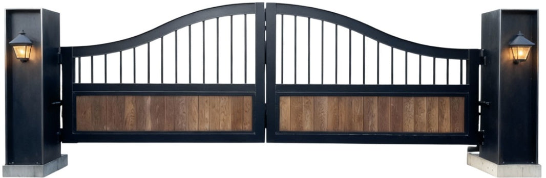 Timber Guard – Wood & Steel Driveway Gate Model # DWG192