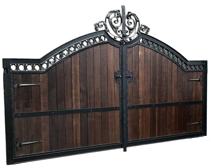 Regal Timbercrest – Wood & Wrought Iron Estate Driveway Gate Model # DWG204