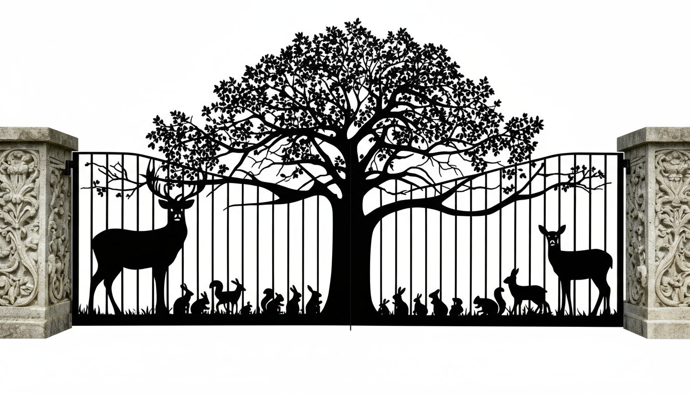Tree of Life Driveway Gate