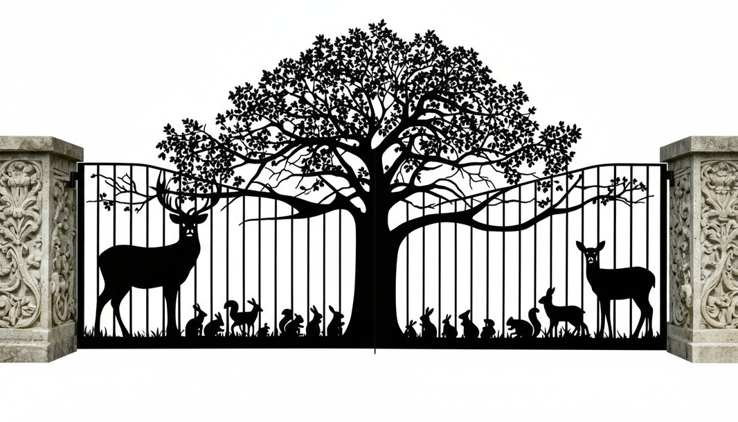 Tree Of Life Driveway Gate | Made in Canada | Model # DWG408