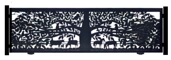 Whispering Woods – Plasma-Cut Steel Driveway Gate Model # DWG880