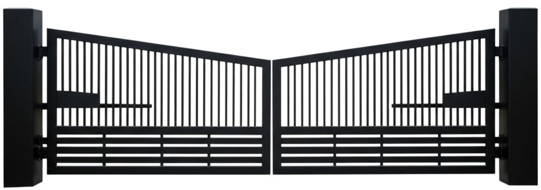 Linear Vault – Modern Sliding Steel Driveway Gate Model # DWG886