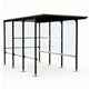 Close‑up of flat metal roof panel on TAIMCO shopping cart shelter showing durable weather‑resistant construction.