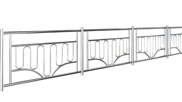 Modern Stainless steel tubler Hand Railing Panels Model # FP914