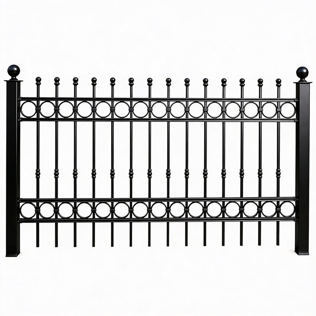Ornamental Fence Panel - Wrought Iron Fence Heavy Duty Metal Fence  Model # OFP918