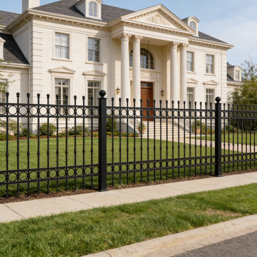 Ornamental Fence Panel - Wrought Iron Fence Heavy Duty Metal Fence  Model # OFP918