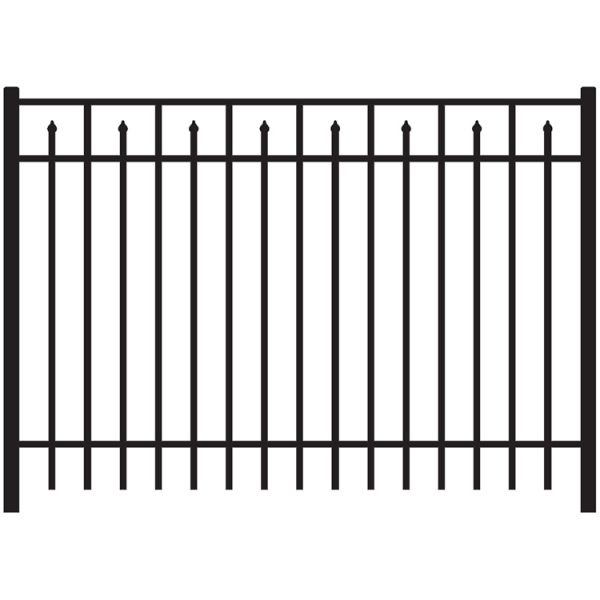 Aluminum Finials Fence Panel - Model # FP952