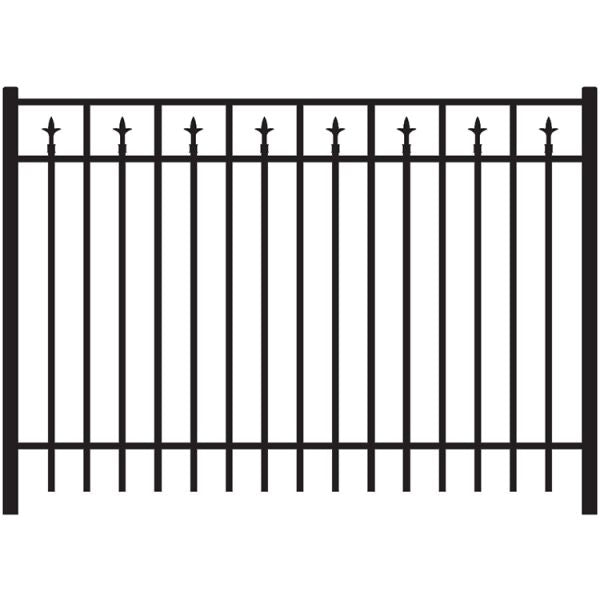 Aluminum Finials Fence Panel - Model # FP955