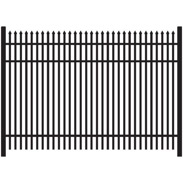 Aluminum Finials Fence Panel - Model # FP957