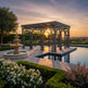 Large ornamental pergola pavilion designed for gardens and parks