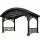Architectural steel pergola with classical wrought‑iron styling