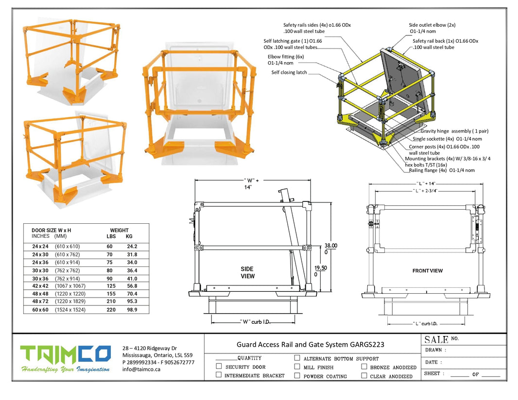 Guard Access Rail and Gate System GARGS223