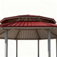 Top‑down angle showing 12‑sided pavilion roof geometry and column layout