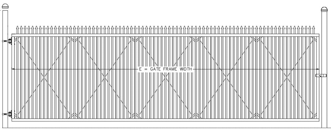 Heavy Duty Aluminum Swing Gate Manual Operation - Ornamental  Model HDSGCL764