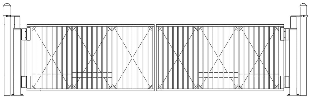 Swing Riser Gate and Operator System Ornamental Model HDTSGS40O768