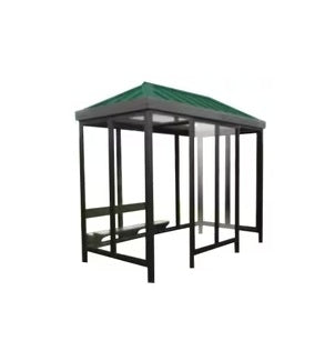 Hip Top Roof Bus Stop Shelter One Open Front Model HRBSS1OP