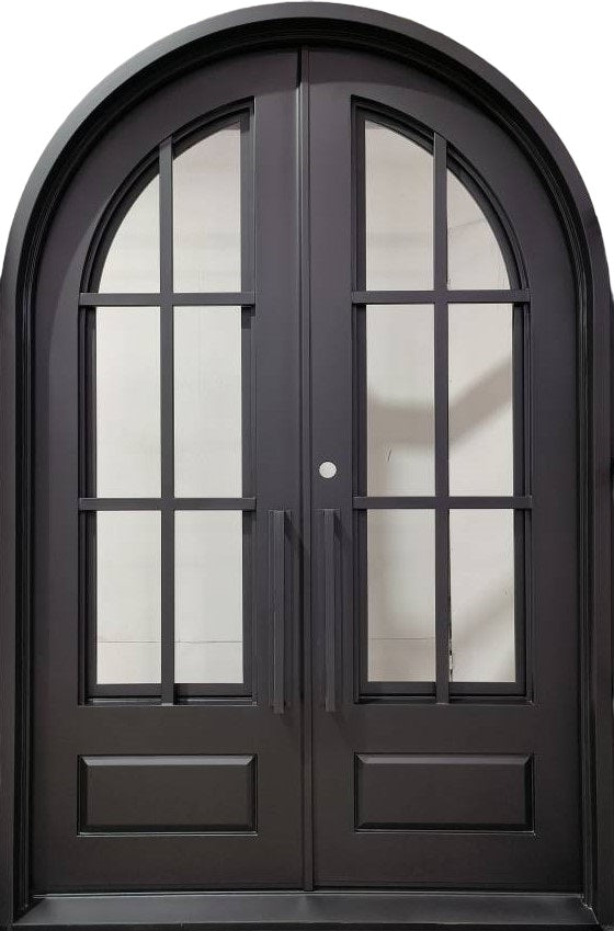 Arch French iron door Design | Arch Top With kickplate | Model # IWD 1004