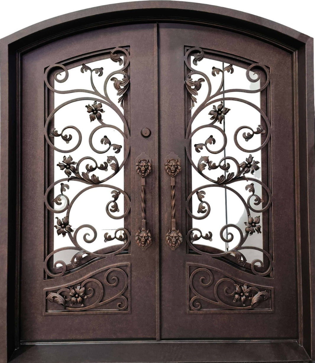 Wrought Iron Door | Arched Top With Kickplate | Model # IWD 1021