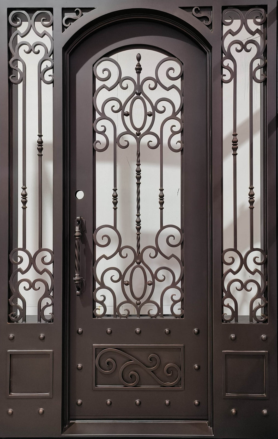Classic wrought Iron Design Door | Curved Top | Model # IWD 1035