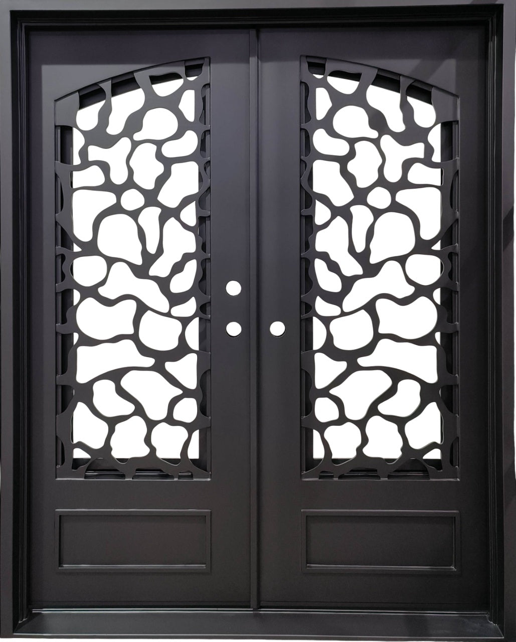 Laser Cut Wrought Iron Door – Square Top with Kickplate Model IWD 1043