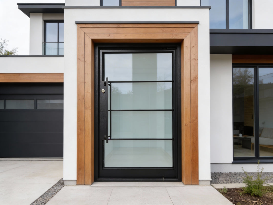 Modern style  iron door Design Square Tope Model # IWD1086