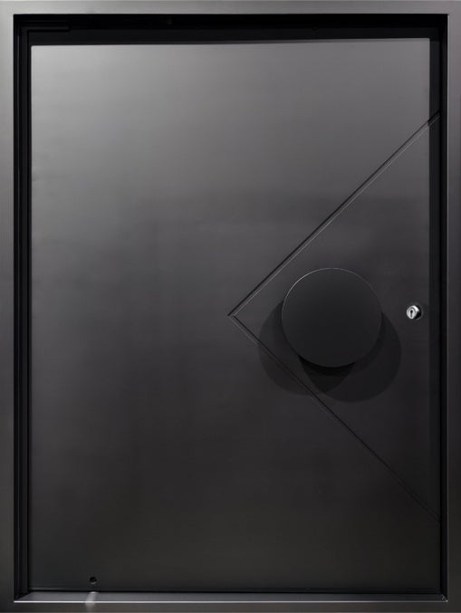 Geometric Iron Pivot design Triangular Overlay with Circular Handle Square Top  Model # IWD1087