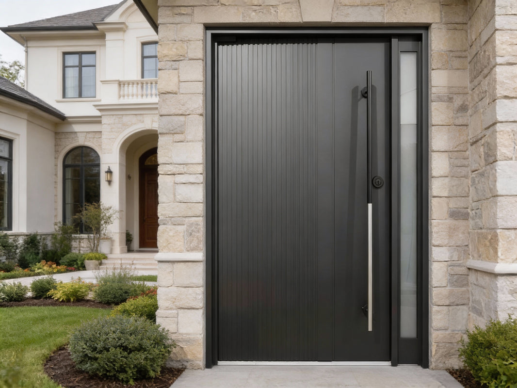 Embossed Solid Steel Pivot design Door  with Textured Groove Design Square Top  Model # IWD1090