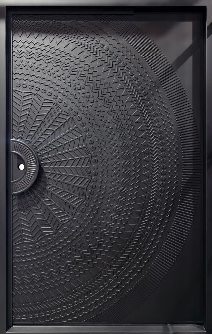 Concentric Geometry Steel Stampped Pivot design Door  Square Top  Model # IWD 1094