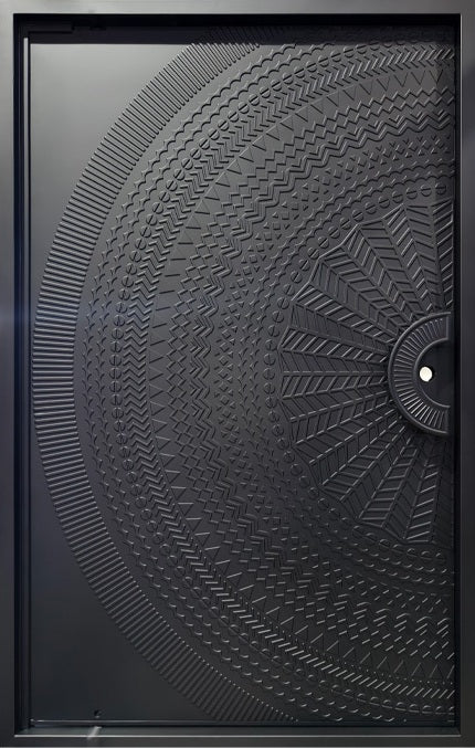 Concentric Geometry Steel Stampped Pivot design Door  Square Top  Model # IWD 1094