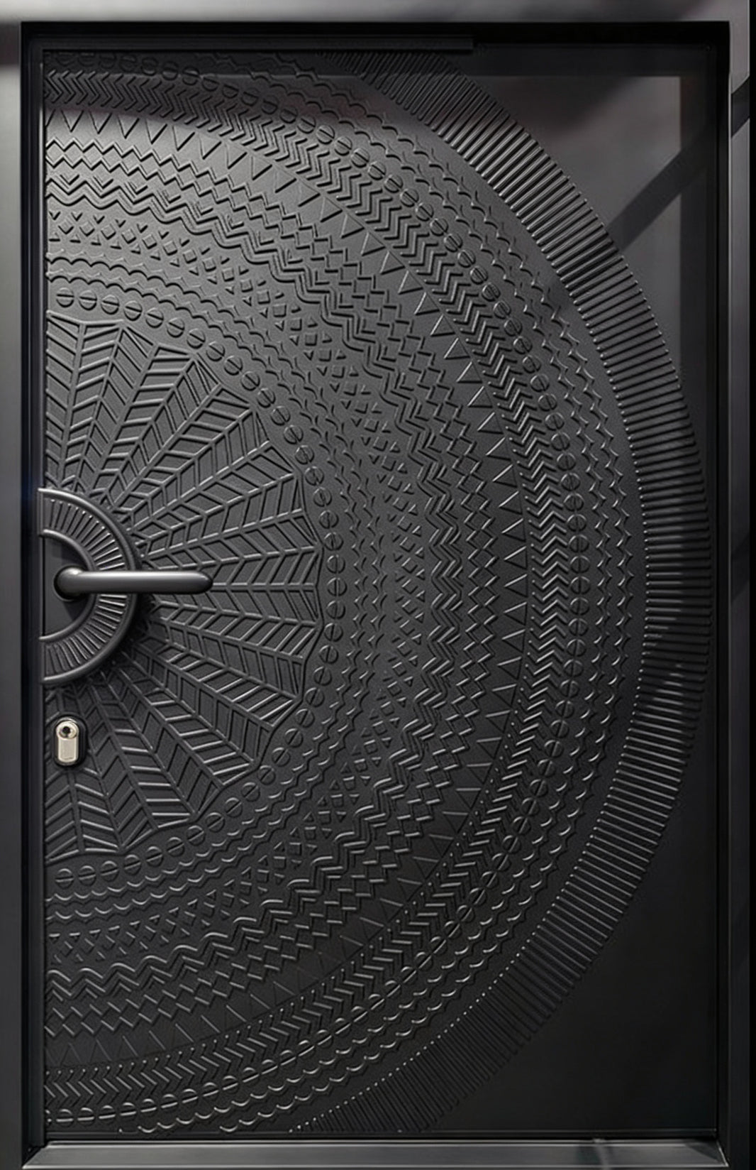 Concentric Geometry Steel Stamped Pivot design Door  Square Top  Model # IWD1094