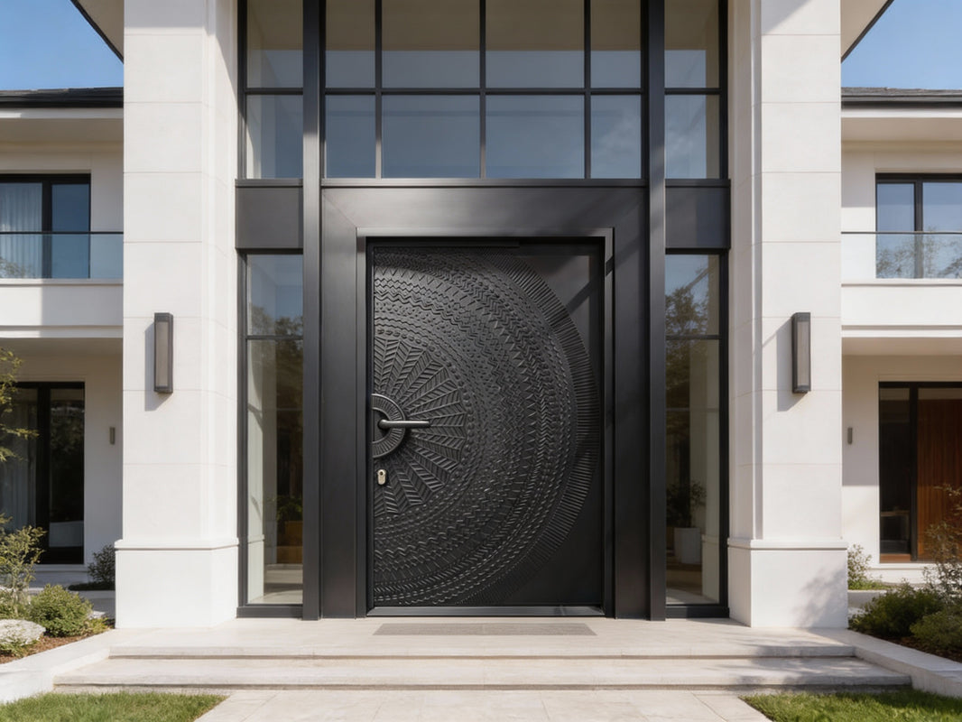 Concentric Geometry Steel Stamped Pivot design Door  Square Top  Model # IWD1094