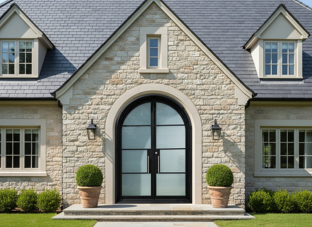 Arch French iron door Design Arch Top Model # IWD1114