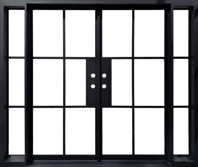 French iron door Design Square Top With kickplate Model # IWD 1118