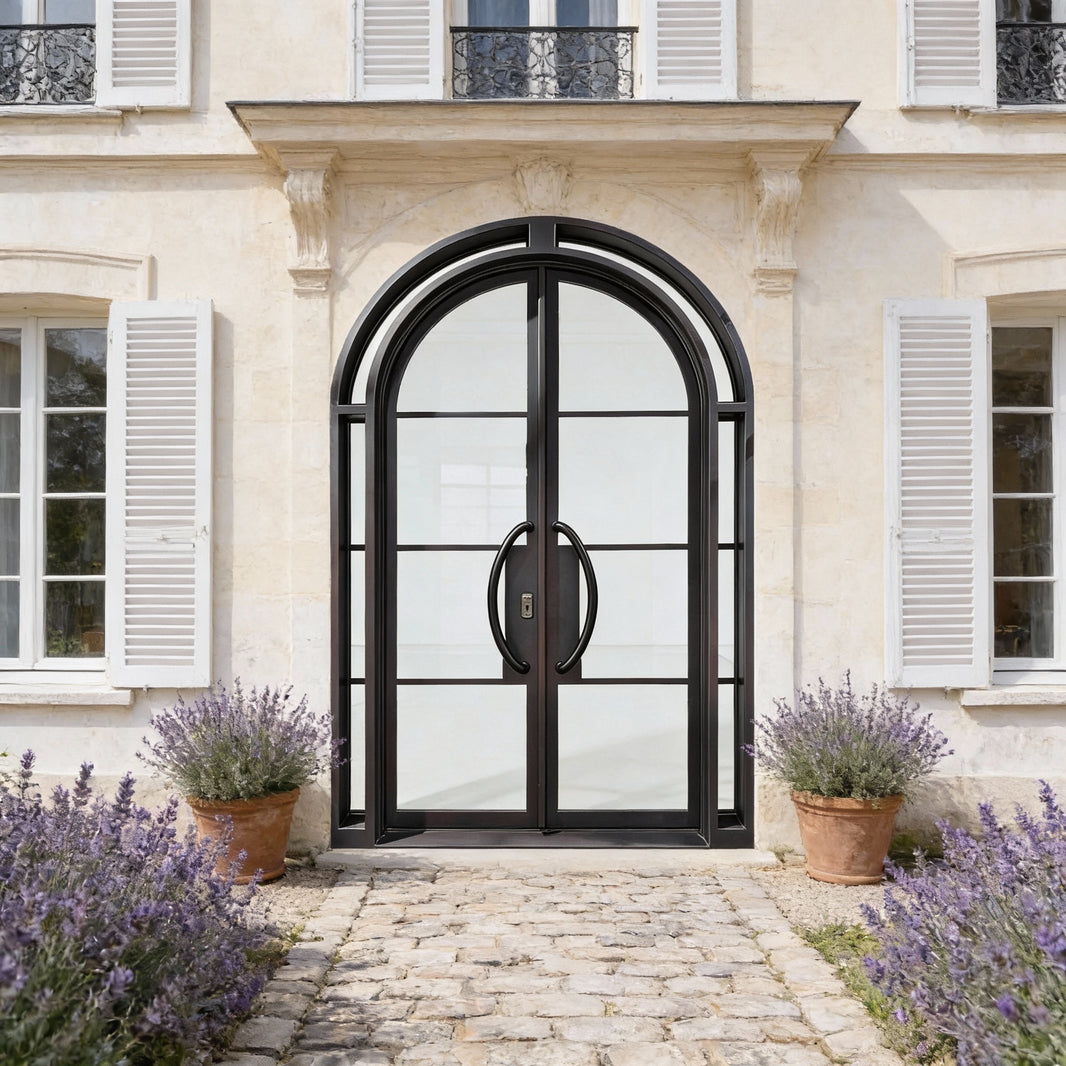 Arch French iron door Design Arch Top Model # IWD1119