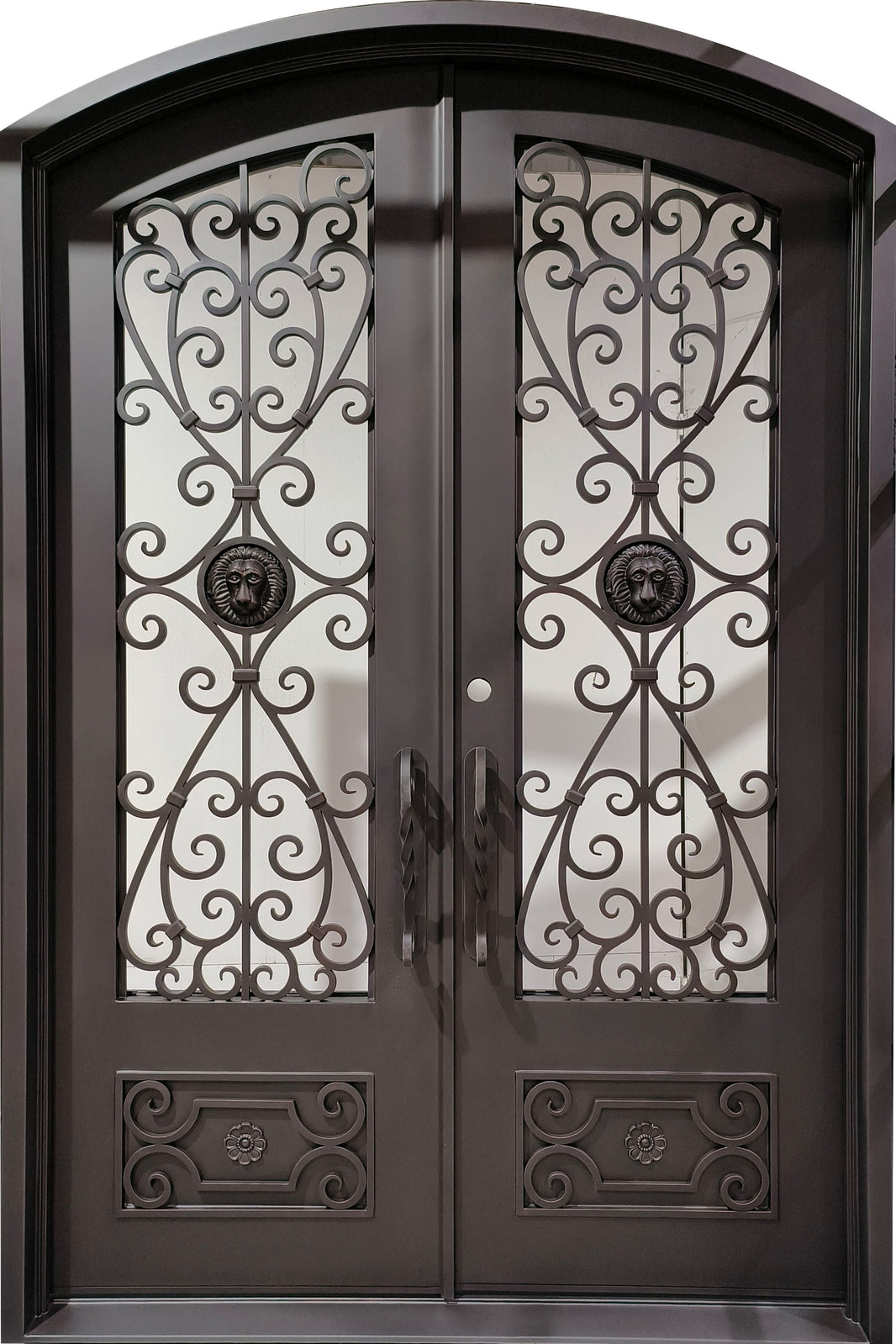 Wrought Iron Door | Arched Top With kickplate | Model # IWD 1056