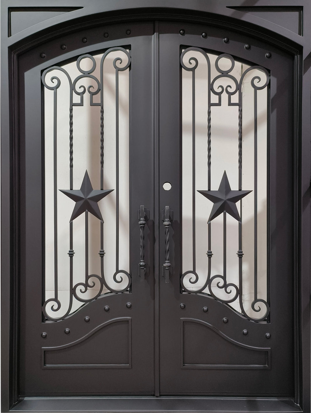 Wrought Iron Vatican Iron Door | Square Top With kickplate | Model # IWD 1063