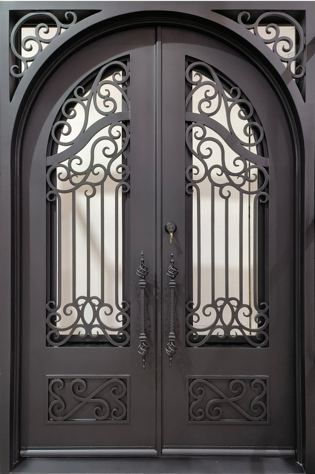 Wrought Iron Door | Square Top Design With kickplate | Model # IWD 1071