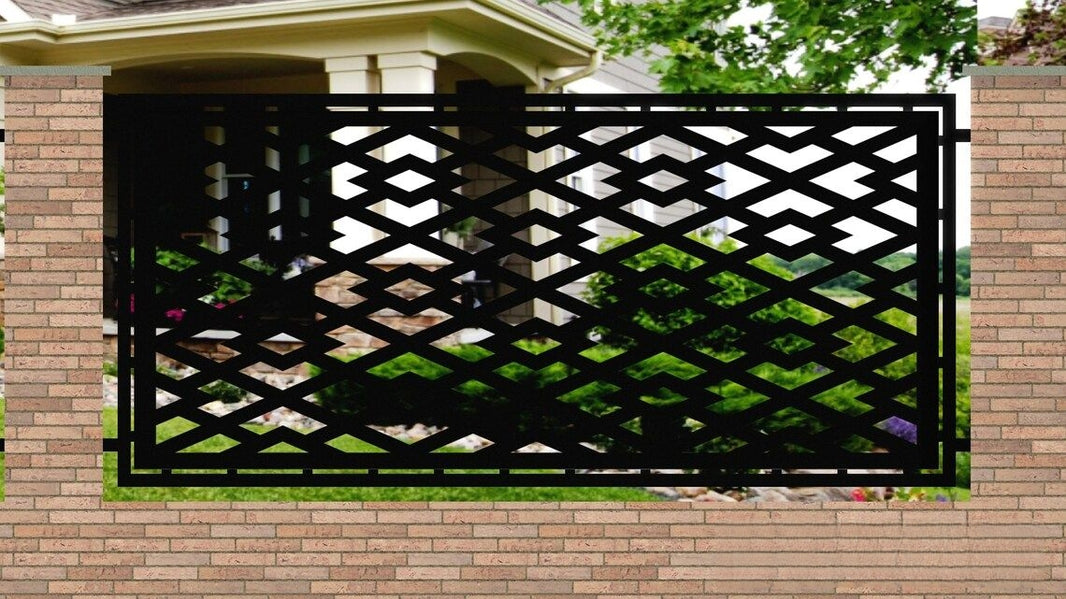 Custom Plasma Cut Fence Panel - High Quality Steel Construction Model # LFP937