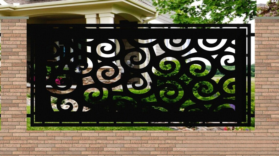 Custom Plasma Cut Fence Panel - High Quality Steel Construction Model # LFP940