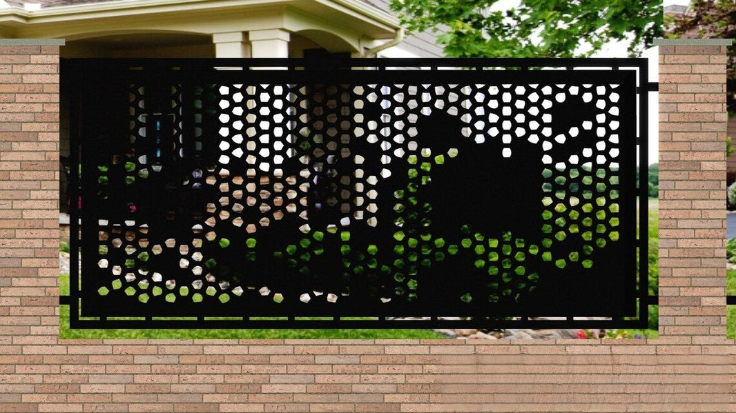 Custom Plasma Cut Fence Panel - High Quality Steel Construction Model # LFP941