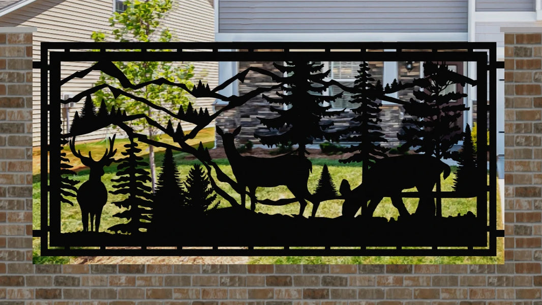 Custom Plasma Cut Fence Panel - High Quality Steel Construction Model # LFP943