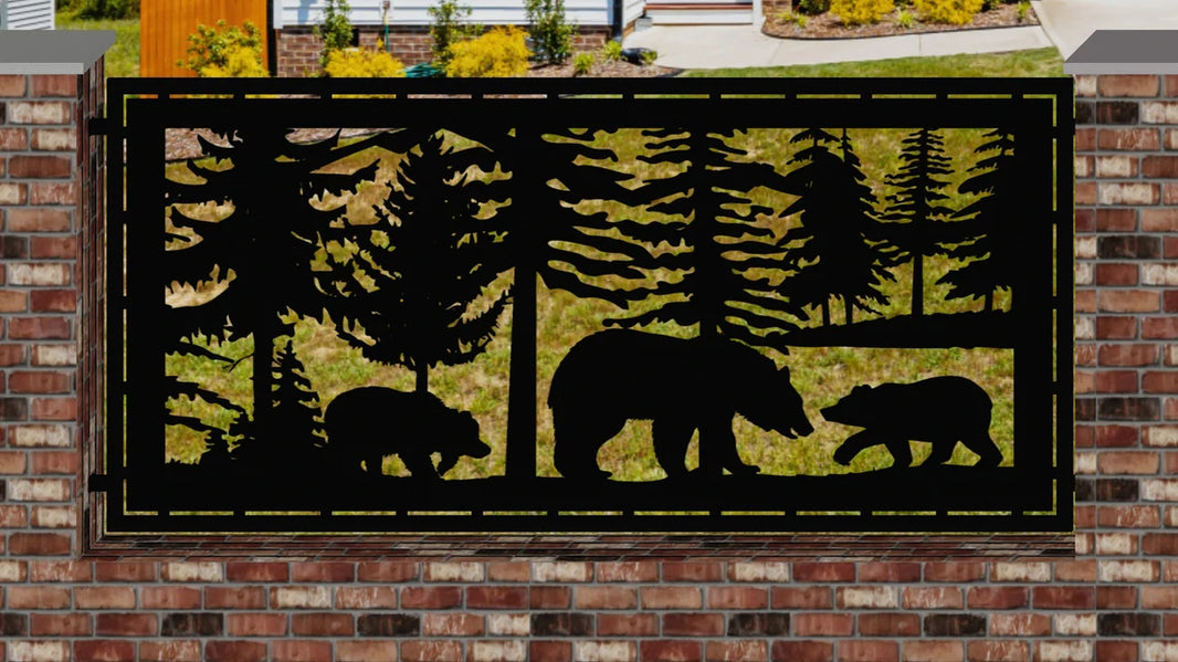 Custom Plasma Cut Fence Panel - High Quality Steel Construction Model # LFP945