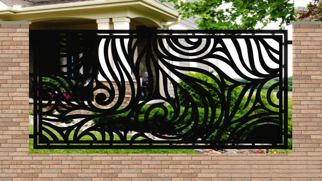 Custom Plasma Cut Fence Panel - High Quality Steel Construction Model # LFP946