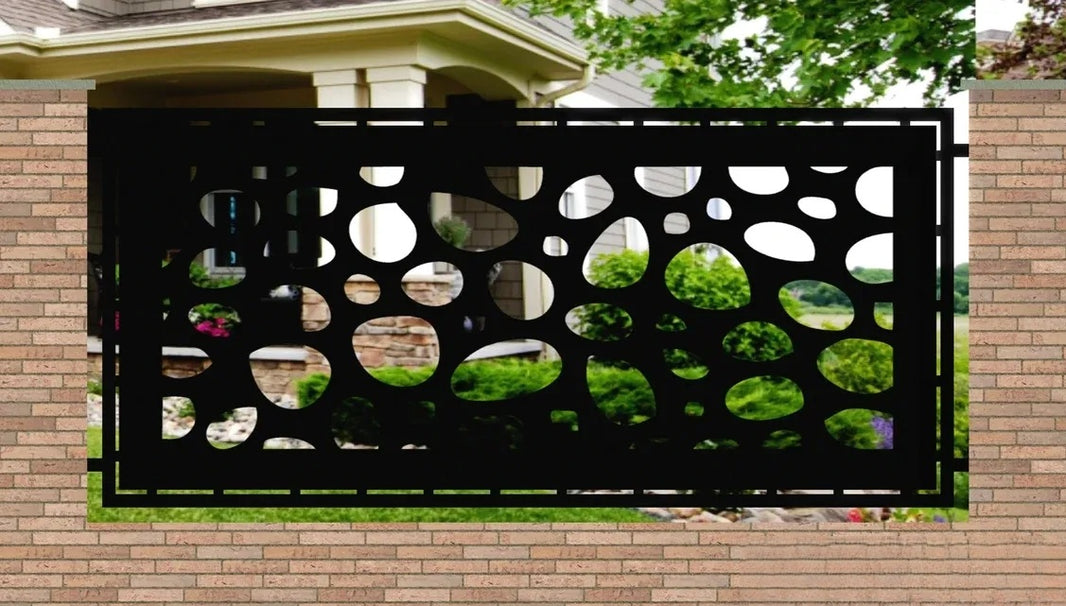 Custom Plasma Cut Fence Panel - High Quality Steel Construction Model # LFP950