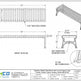 Technical drawing and product diagram of a powder-coated steel bench by TAIMCO, showing front, side, and top views with dimensions, weight, mounting plate details, and a close-up of the bolt base.